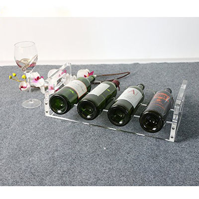 透明なPMMAのアクリルのワインの棚積み重ね可能な18.9x8x4cmのサイズ
