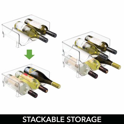 台所カウンタートップのための現代的な積み重ね可能なアクリルのワイン・ボトルのホールダー