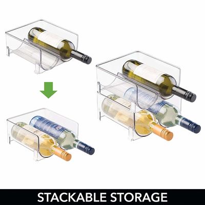 積み重ね可能な台所カウンタートップのためのプラスチック アクリルのワイン・ボトルのホールダーの耐衝撃性