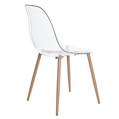 OEM ODMのゆとりのアクリルの幻影の椅子、Eamesは金属の足を搭載するプラスチック椅子のスタイルを作る